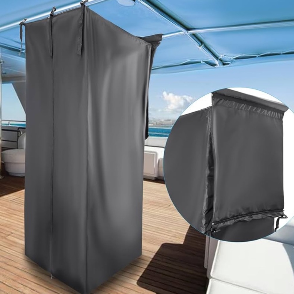 Black Boat Privacy Tent with Storage Bag